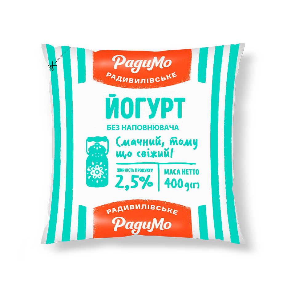 Йогурт «Без наповнювача» 2,5% жиру 400 g (г) ТМ РадиМо